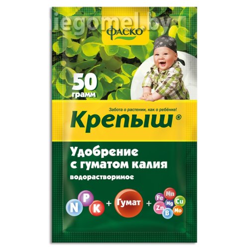 УДОБРЕНИЕ КРЕПЫШ (ГУМАТ КАЛИЯ), 50г