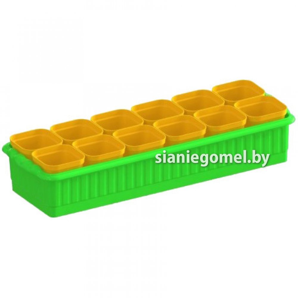 НАБОР ДЛЯ РАССАДЫ (поддон + 12 горшочков)